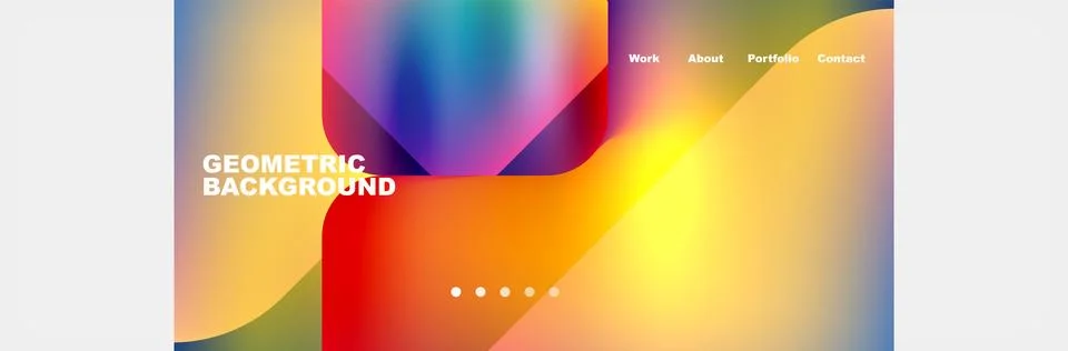 Square internet web page design template. Vector Illustration For Wallpaper Illustrazione stock