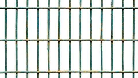 Square iron cage isolate on white background Stock Photos