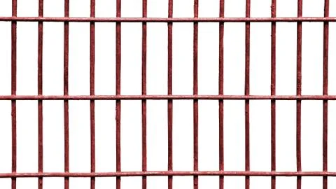 Square iron cage isolate on white background Stock Photos