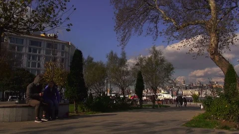 Square in Istanbul Stock Footage 70521566