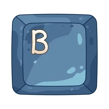 Square keycap b Stock Illustration