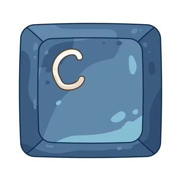 Square keycap c Stock Illustration