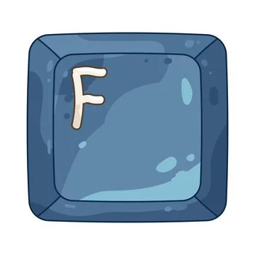 Square keycap f Stock Illustration