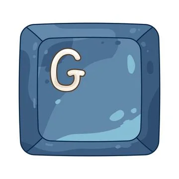 Square keycap g Stock Illustration