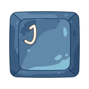 Square keycap j Stock Illustration