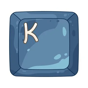 Square keycap k Stock-Illustration
