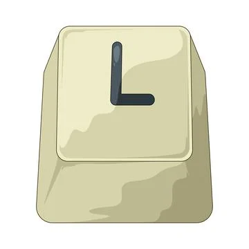 Square keycap L illustration Stockillustratie