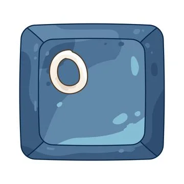 Square keycap o Stock Illustration