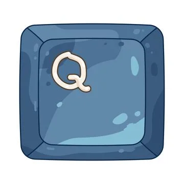 Square keycap q Stock Illustration