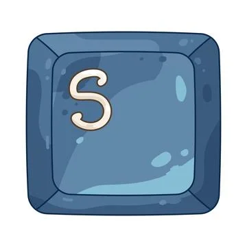 Square keycap s Stock Illustration