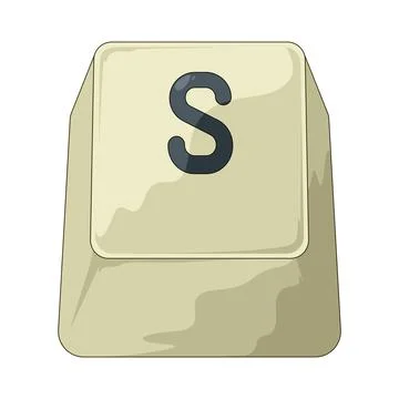 Square keycap S illustration Illustration
