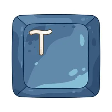 Square keycap t Stock Illustration