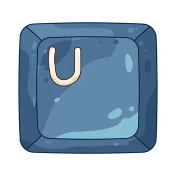Square keycap u Stock Illustration