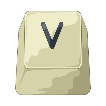 Square keycap V illustration 库存插图