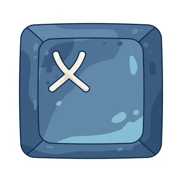 Square keycap x Illustrazione stock
