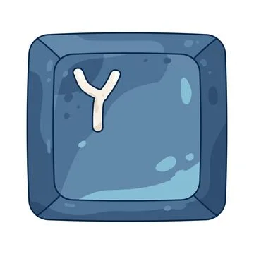 Square keycap y Stock Illustration