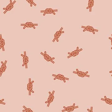 Square knot nautical line seamless pattern Stock Illustration