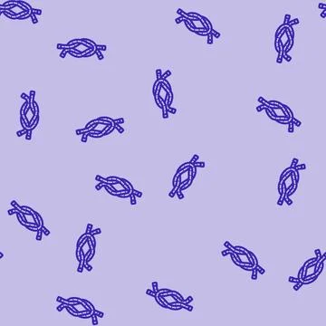 Square knot nautical line vector seamless pattern Stockillustratie