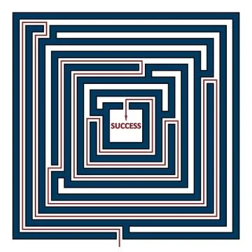 Square labyrinth Illustrazione stock
