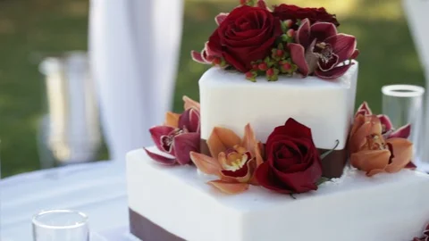 Square Layered Cake Stock Footage 104777217