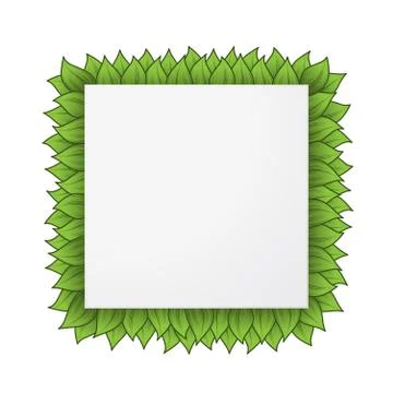 Square leaves frame Stock Illustration