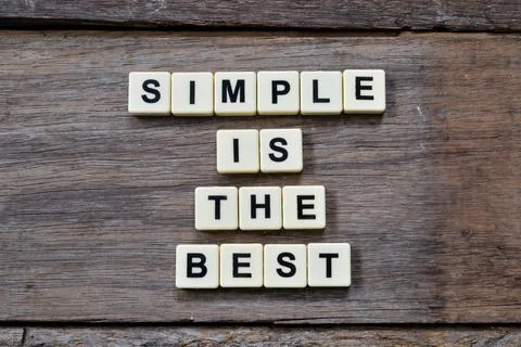 Square letters with text SIMPLE IS THE BEST. 写真素材