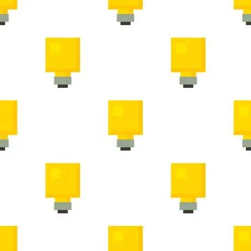 Square light bulb pattern seamless vector Stock Illustration