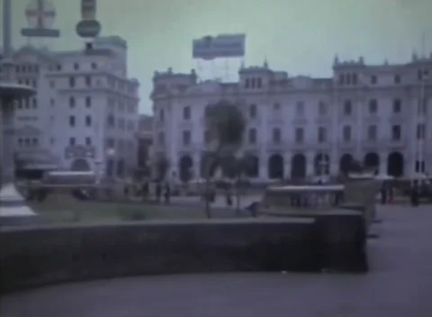 Square in lima perù 1973 Stock Footage 231797634