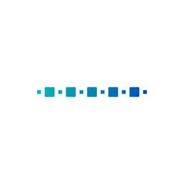 Square line divider design element. Digital geometric abstraction line and po Illustrazione stock