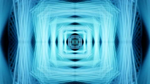 Square Line, Glowing Net, Blue Background, 3D Render Abstract Motion Background Stock Footage 232388247