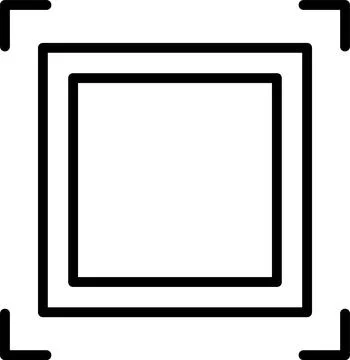 Square Line Icon Design Stock Illustration