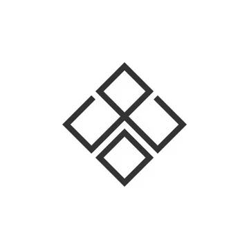 Square Line Logo Template Illustration Design. Vector EPS 10. Stock Illustration