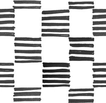 Square line marker hand made pattern. Abstract geometry seamless pattern Illustrazione stock