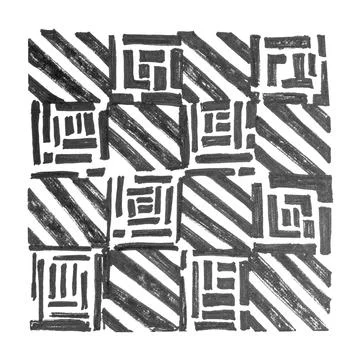 Square line marker hand made pattern. Abstract geometry pattern Stock Illustration