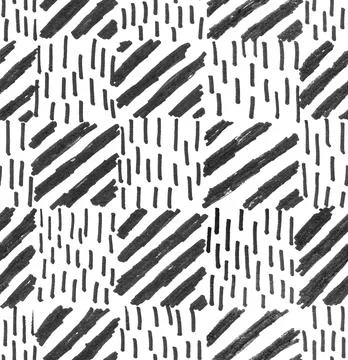 Square line marker hand made pattern. Abstract geometry seamless pattern Stock Illustration