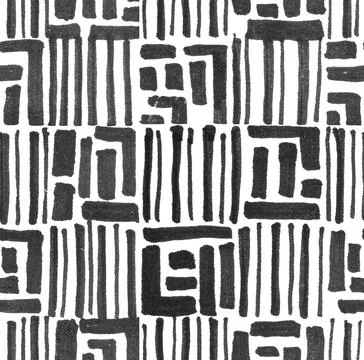 Square line marker hand made pattern. Abstract geometry seamless pattern Stock Illustration