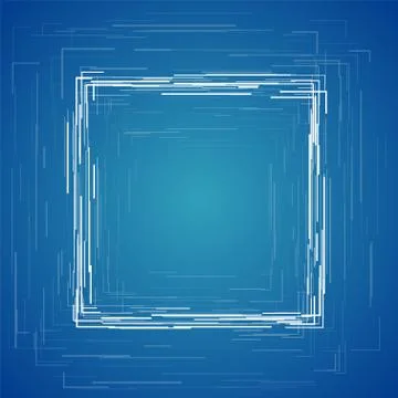 Square linear shape abstract futuristic tech background 스톡 일러스트