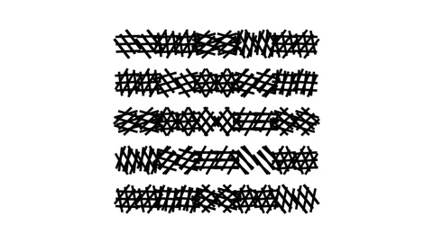 Square lines pattern animation video on white background Stock Footage 344250558