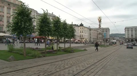Square in Linz 스톡 동영상 21745007