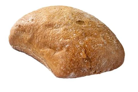 Square loaf of bread on white background Stock Photos