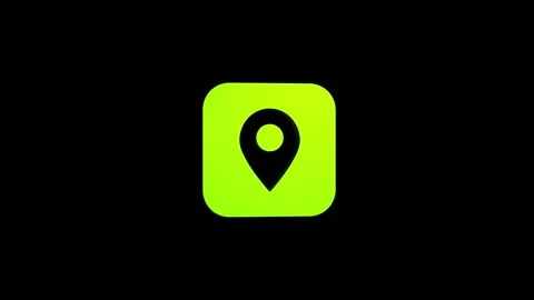 Square location 3d pin map rotating animation spinning in background Stock Footage 313492546