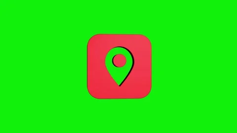 Square location 3d pin map rotating animation spinning in background Stock Footage 313492556