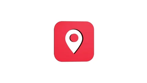 Square location 3d pin map rotating animation spinning in background Stock-Footage 313492689