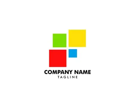Square logo design Stock Illustration
