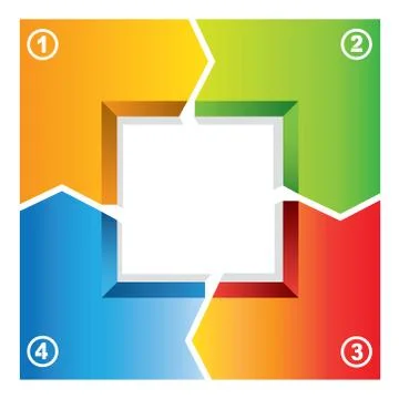 Square loop diagram 库存插图