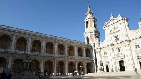 Square of loreto city Stock Footage 78623477