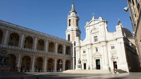 Square of loreto village Stock Footage 78623183