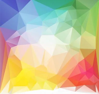Square low poly vector background multicolored Stock Illustration