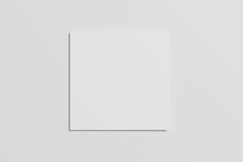 Square Magazine Brochure 3D Rendering White Blank Mockup Stock Illustration
