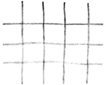 Square marker hand made grid. Abstract geometry empty square pattern Stock Illustration